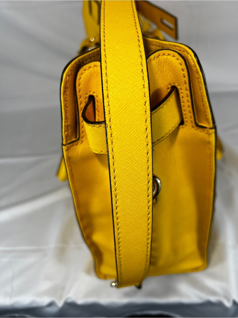 Michael Kors Hamilton Pyramid Studded Citrus Tote Crossbody - Picture 11 of 16